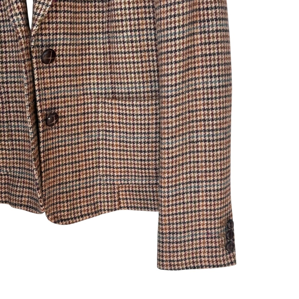 Talbots Wool Blend‎ Houndstooth Blazer Sz 10 Heritage Equestrian Preppy Office - Picture 12 of 13
